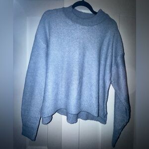 Light Blue Mock Neck Sweater